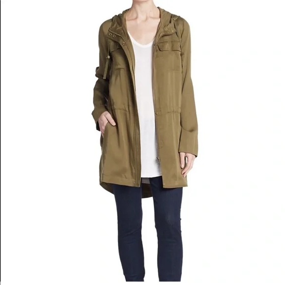 Eileen Fisher Polished Tencel Hooded Anorak Jacket - Picture 2 of 10